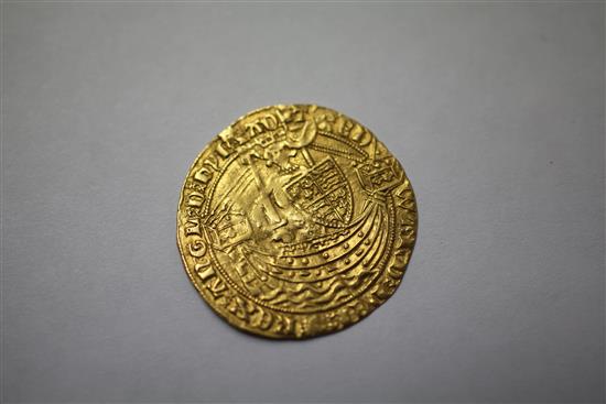 An Edward III gold half noble, pre-Treaty period 1356-61,